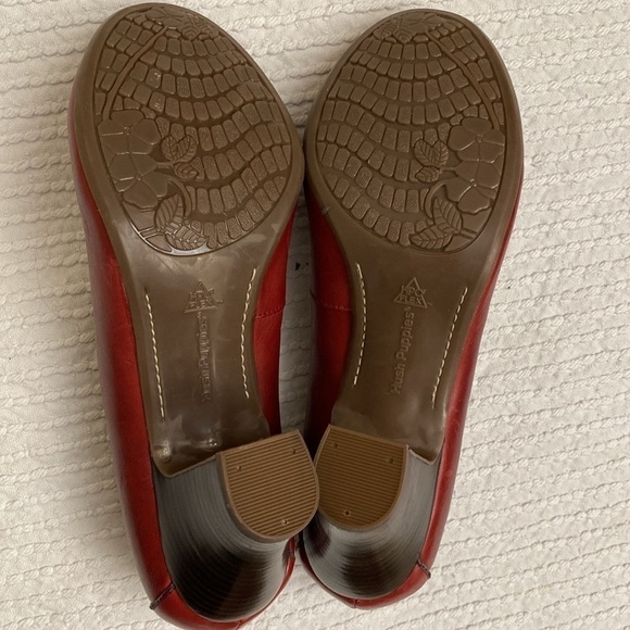Hush puppies Pumps Womens 10 leather tassel heels Red shoes Preppy office career - Picture 8 of 12